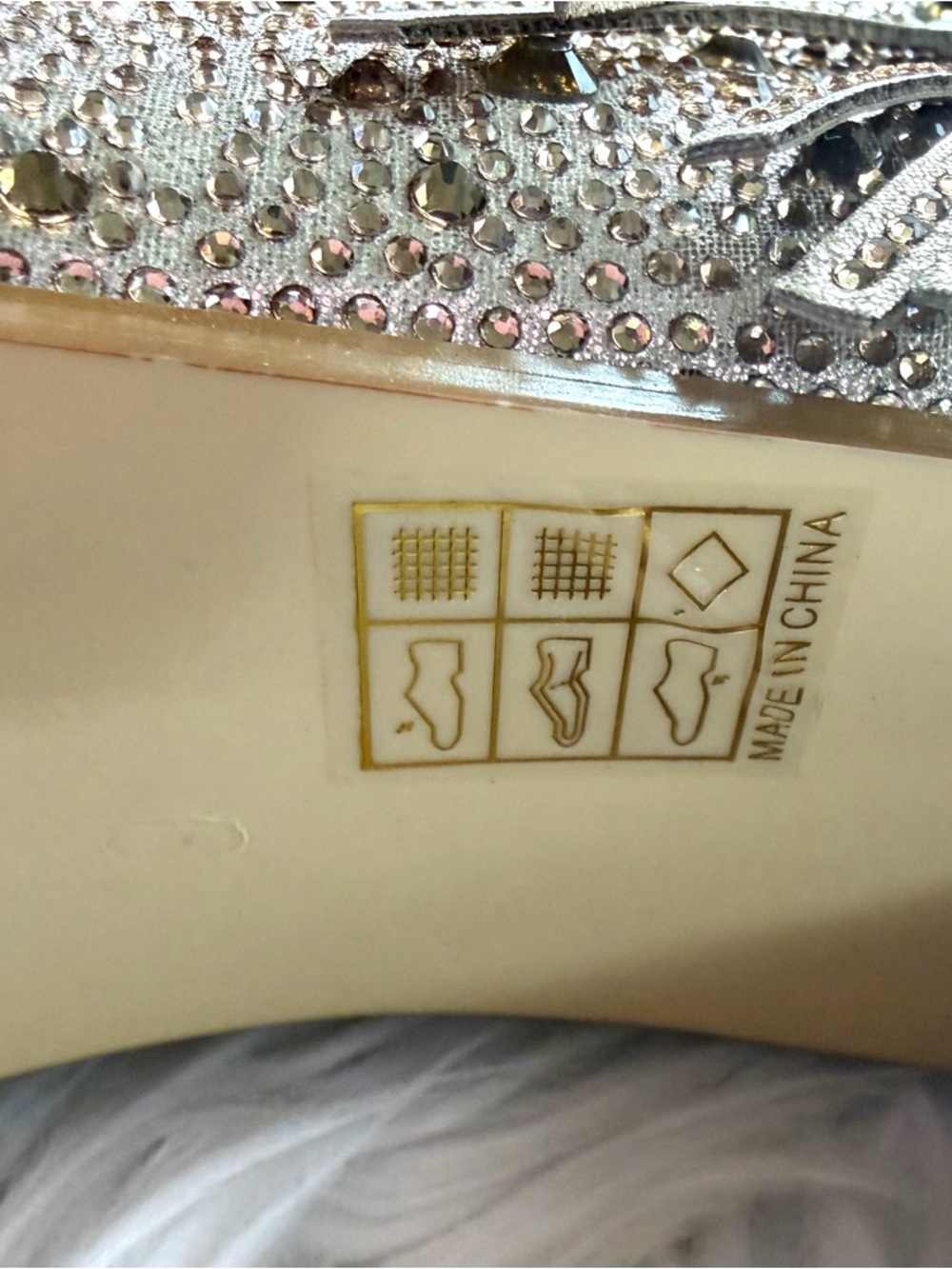 Gold Rhinestone Fringe Knee-High Heeled Boots Size 9 - Picture 4 of 9